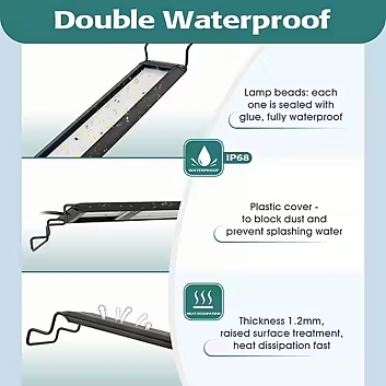 Hygger - RGB LED 41-61cm 16W