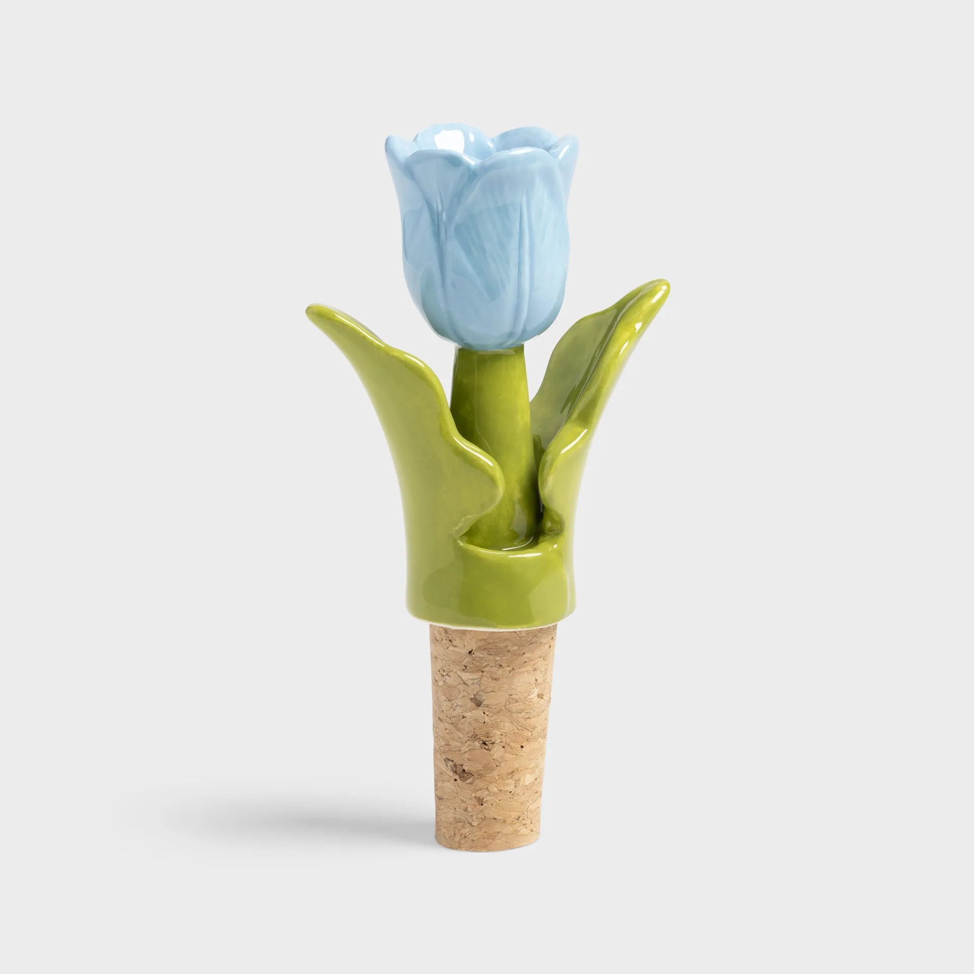 Flaskstopp Tulip blå, Klevering