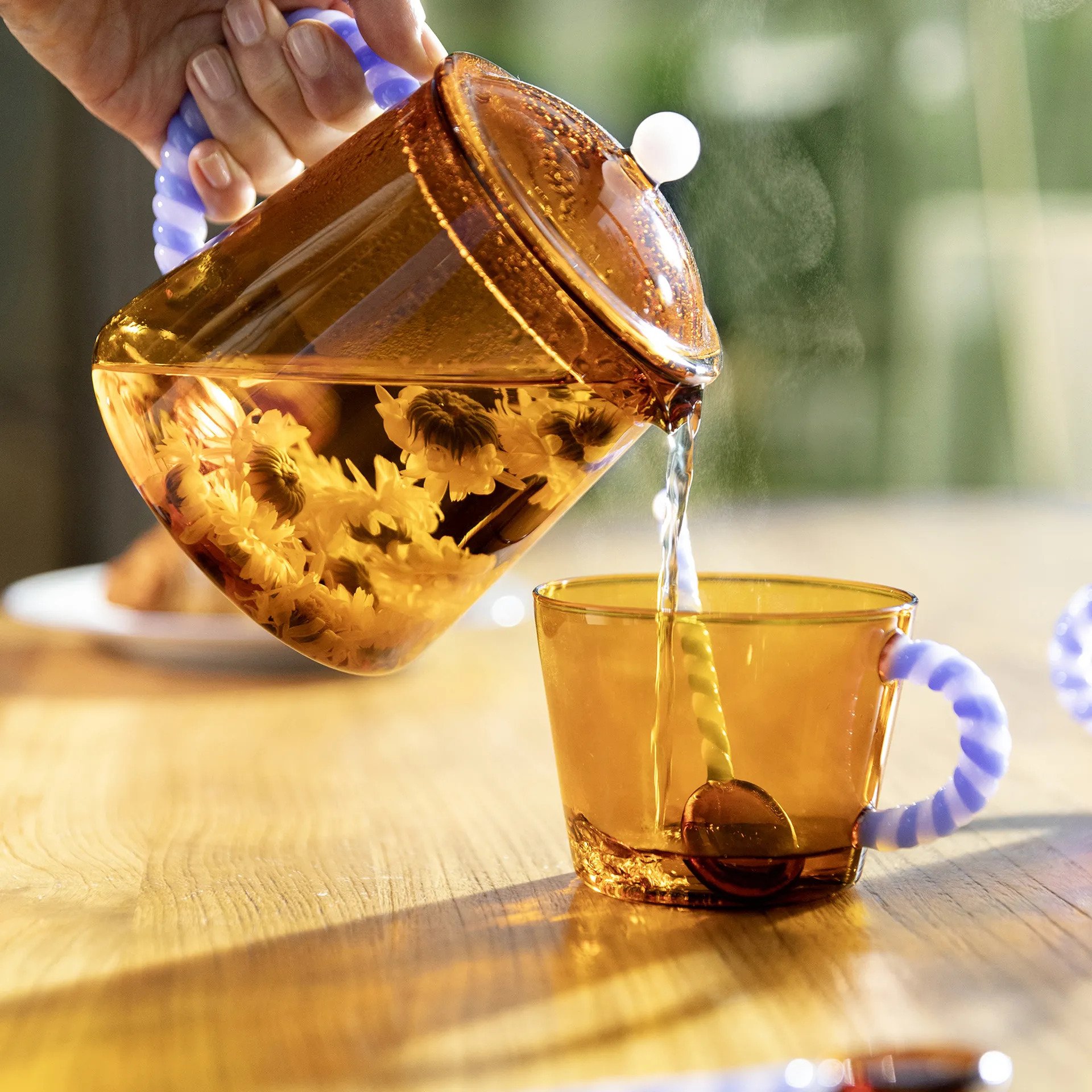 Glas Duet amber 2-p, Klevering - 2