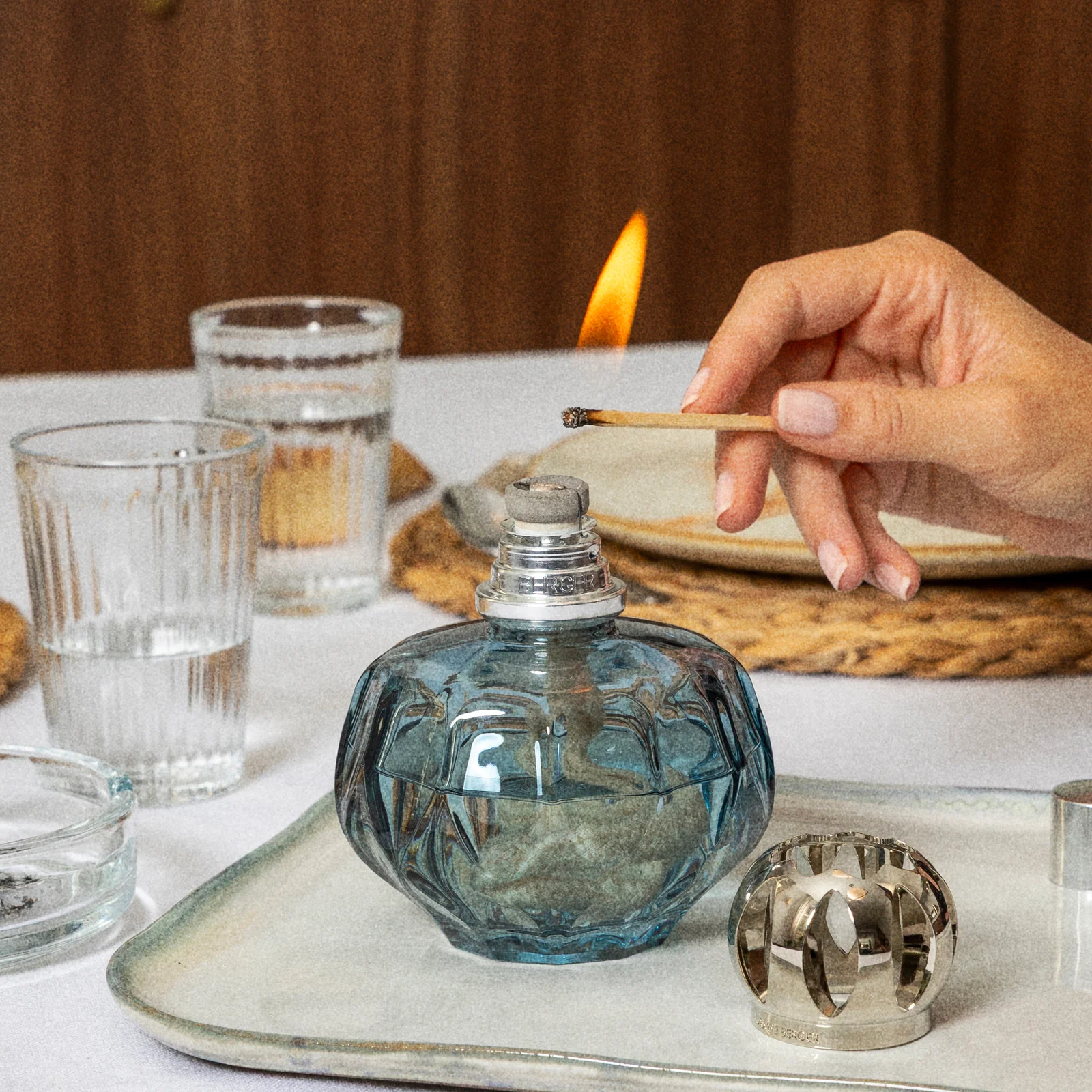 Maison Berger Presentset - Rosalie Blue - Doftlampa + 1 st Doft (Exquisite Sparkle) - 2