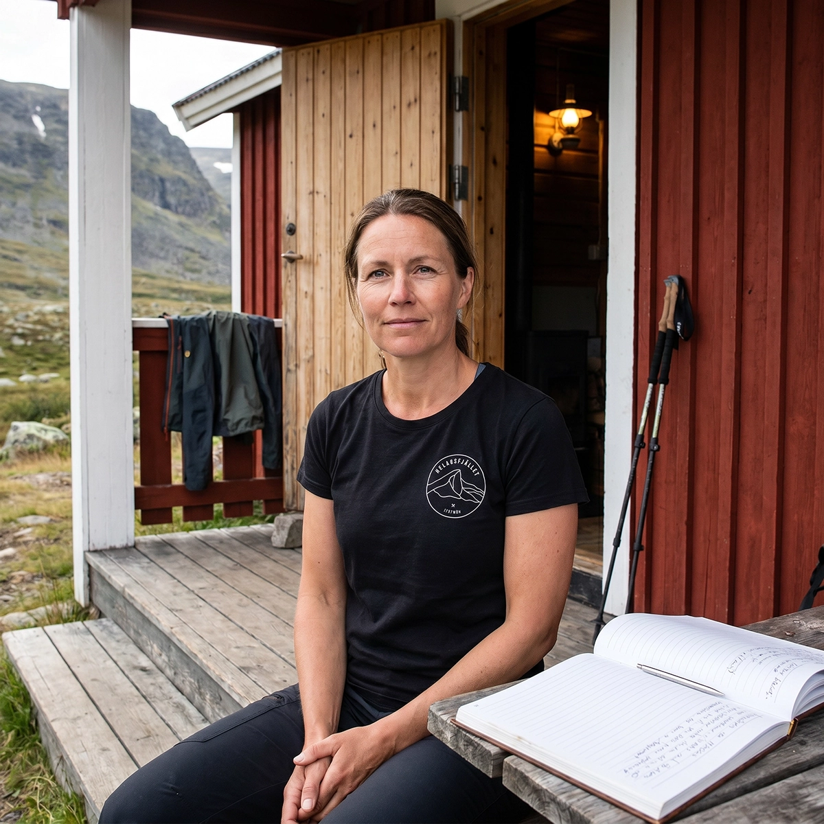 T-shirt Helagsfjället Dam svart
