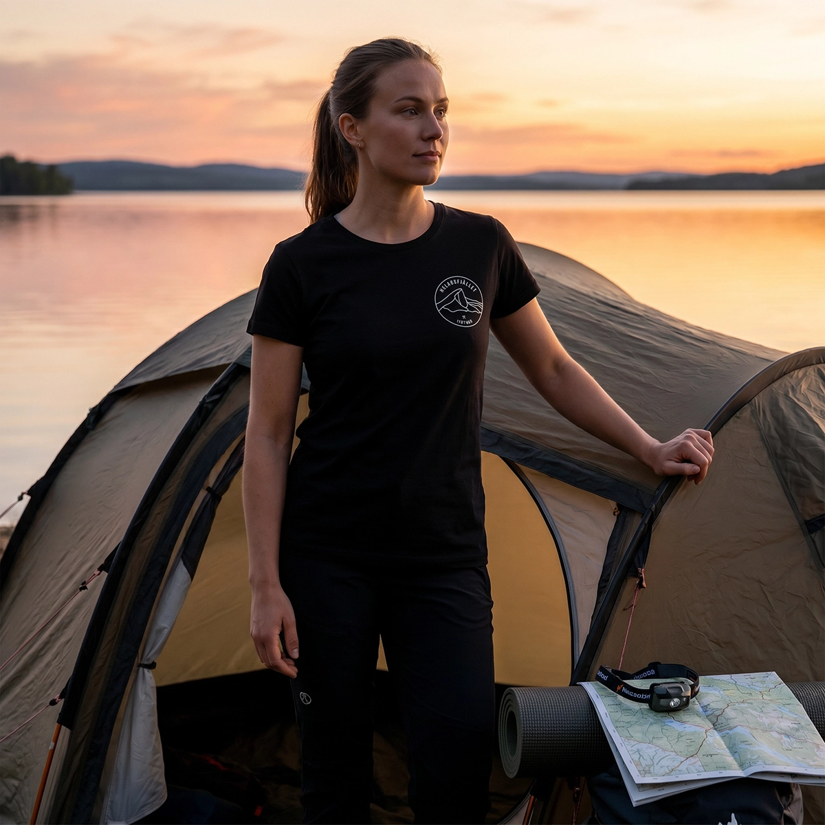 T-shirt Helagsfjället Dam svart