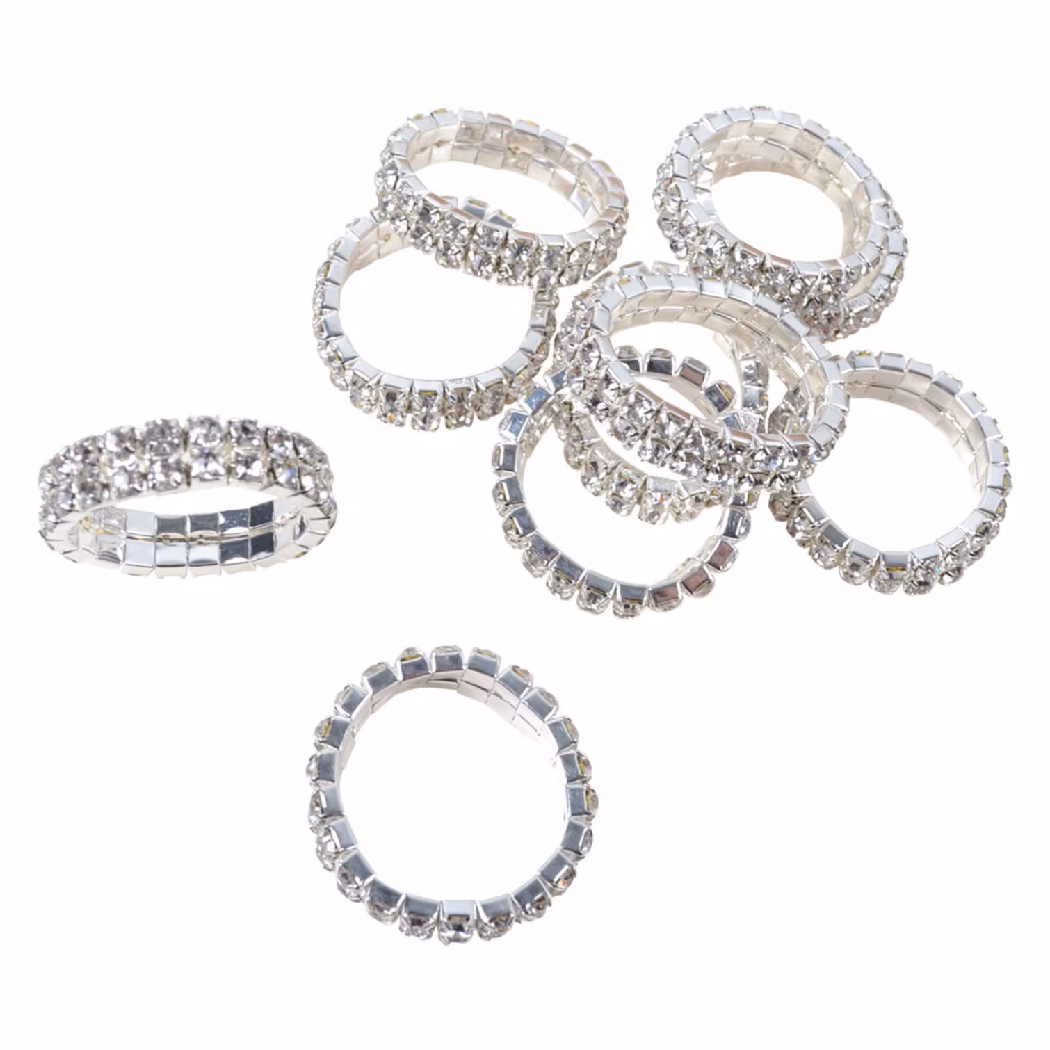 Mandekoration/flätningsband glitter 10-pack 20mm