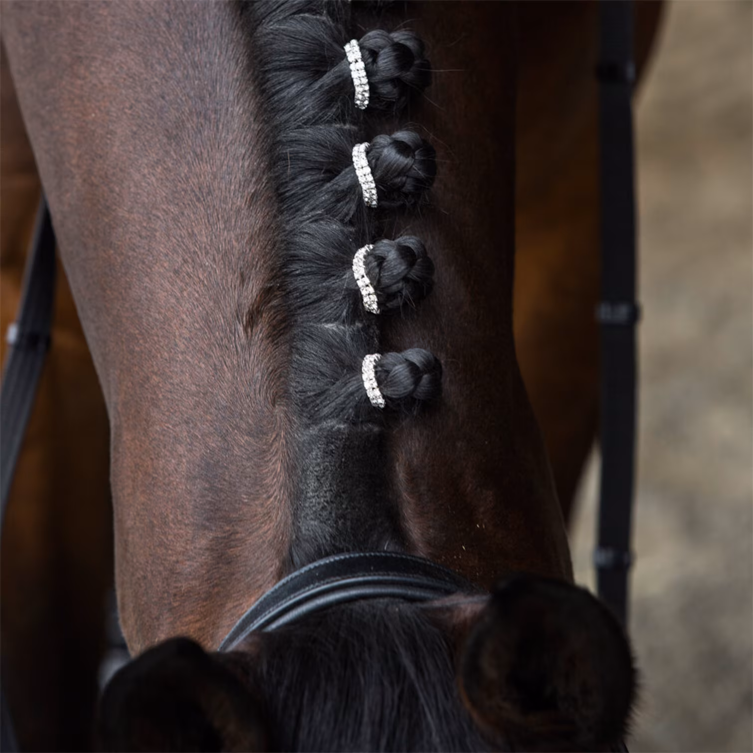 Mandekoration/flätningsband glitter 10-pack 20mm - 2
