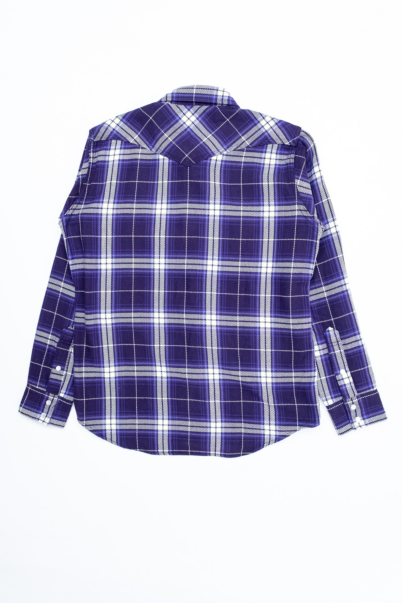 Iron Heart - IHSH-439-PUR 9oz Selvedge Flannel Check Western Shirt