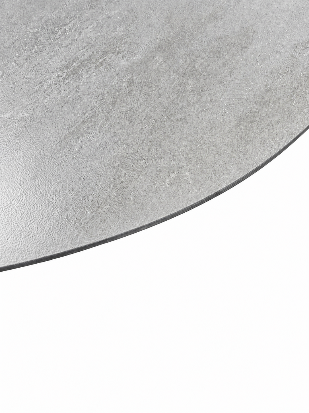 Modernt utebord i antracit aluminium med glasskiva i grå stenlook detaljbild