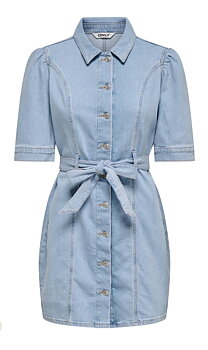 Only Vibbe SS Belt Dress Light Blue Denim