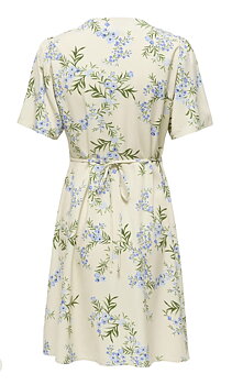 Only Evida S/S Short Dress Bone White
