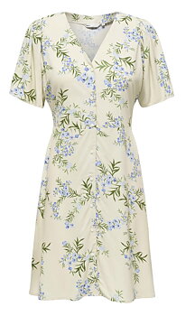 Only Evida S/S Short Dress Bone White