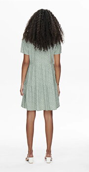 Only Zally ss Thea Dress Chinois Green White Leaf