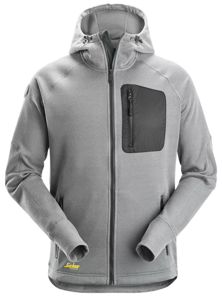 Snickers Workwear – FlexiWork, Huvtröja i fleece med hellång dragkedja - 4