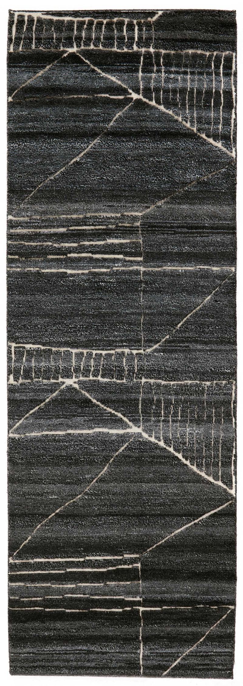 Landscape Fields Charcoal Gångmatta