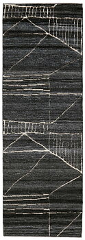 Landscape Fields Charcoal Gångmatta