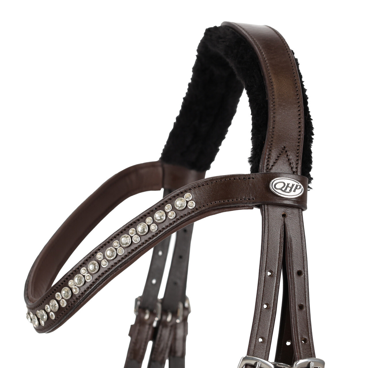 QHP anatomical bridle Sensisoft (incl. reins), brown - 3