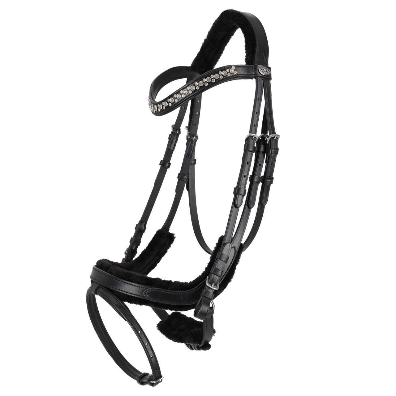 QHP anatomical bridle Sensisoft (incl. reins), black - 8