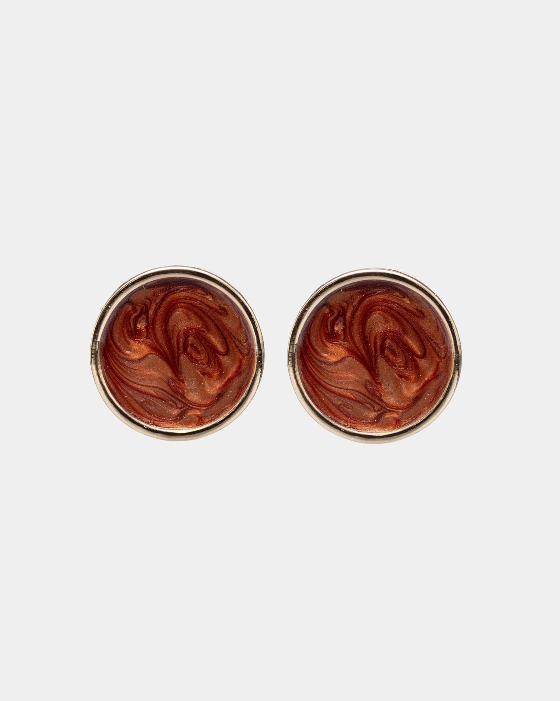 Ava Pearl Earrings Pearl Cognac