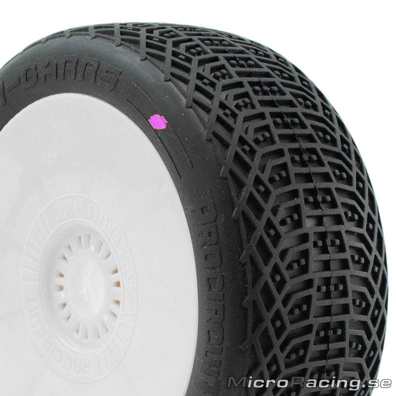 PROCIRCUIT - I-BARRS V3 Clay Super Soft, 1/8 Off Road, Preglued, White Rim, 1pair - 2