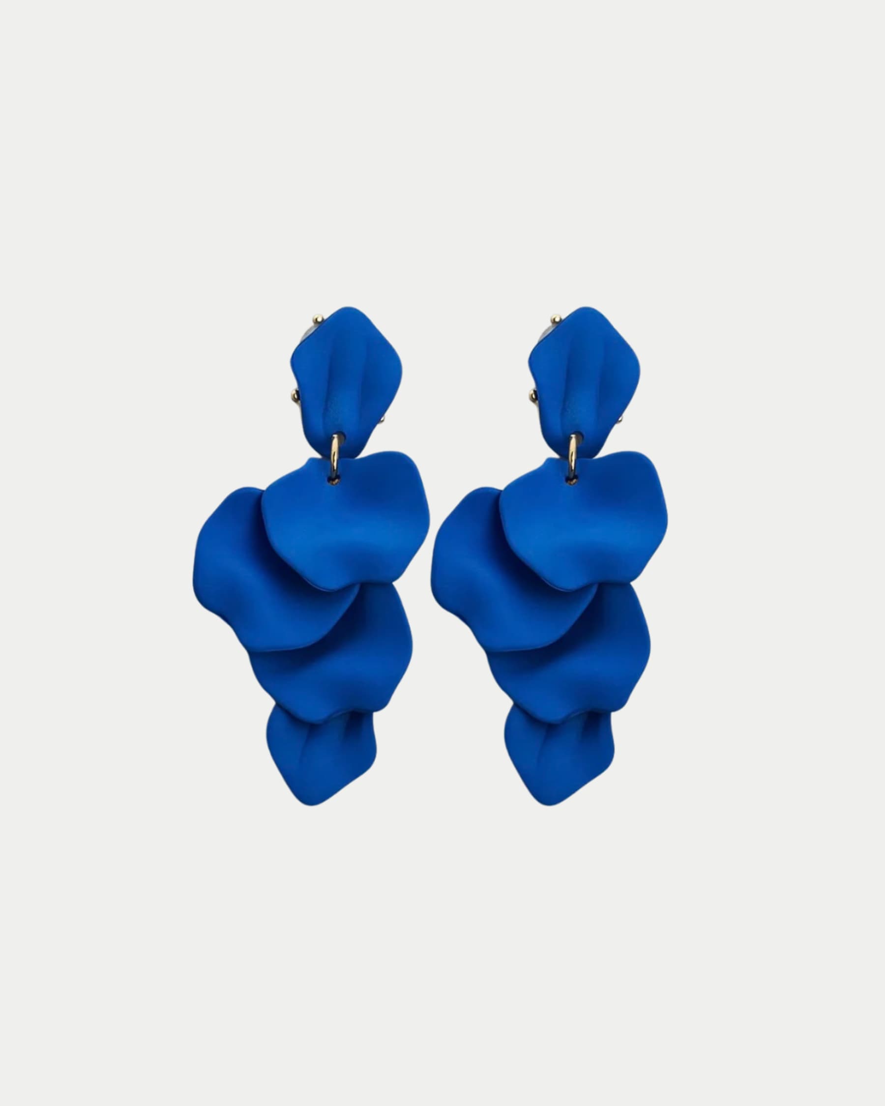 Leaf Earrings Matt Strong Blue
