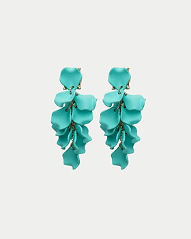 Leaf Earrings Mini Aqua