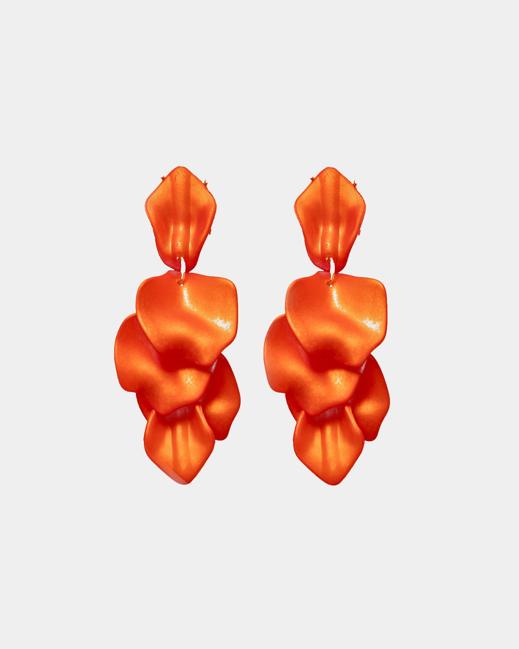Leaf Earrings Pearl Orange