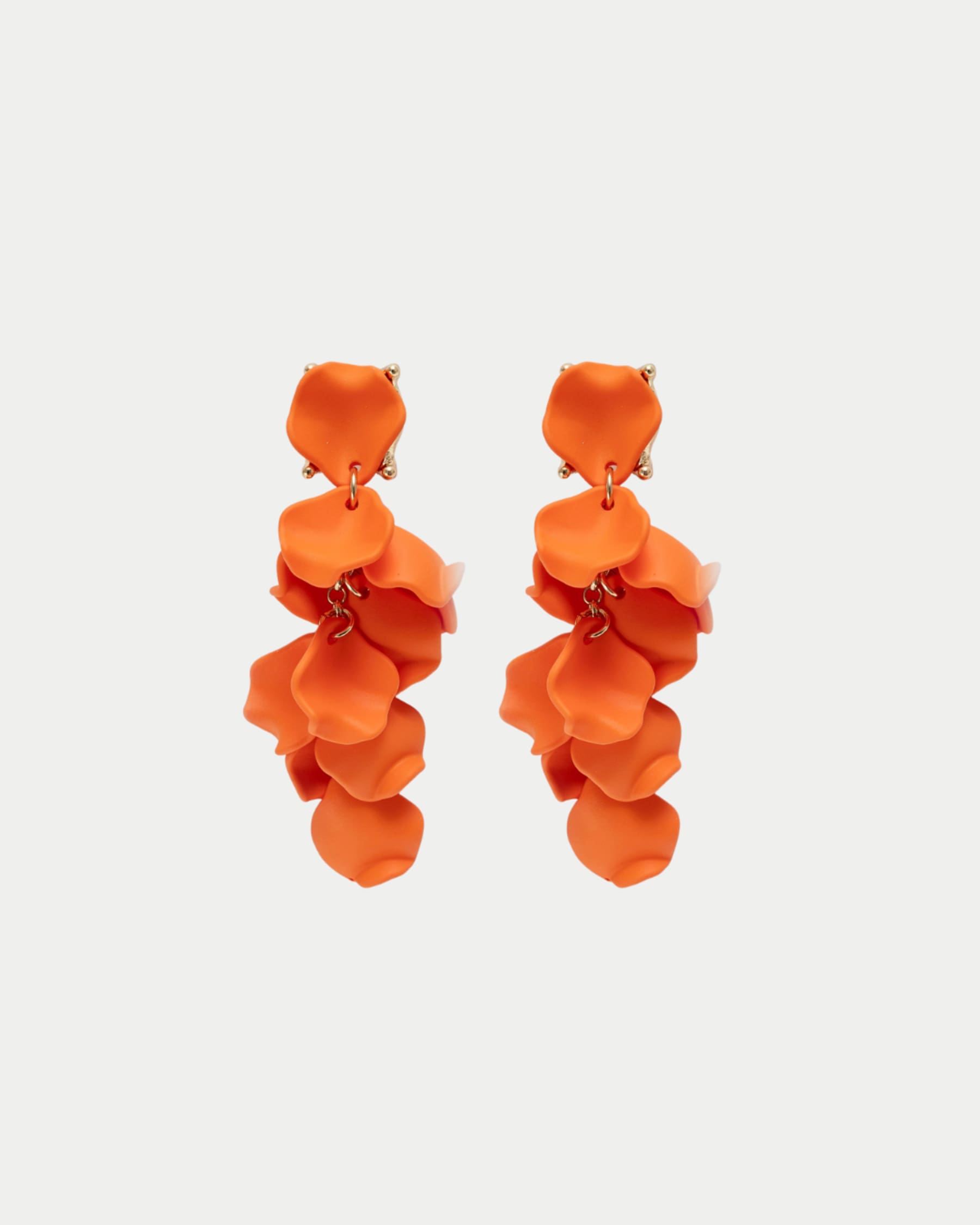 Leaf Earrings Mini Orange Mat