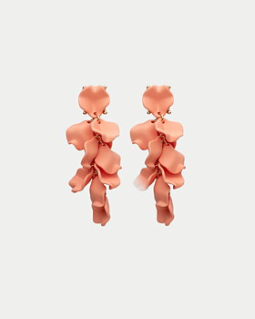 Leaf Earrings Mini Coral