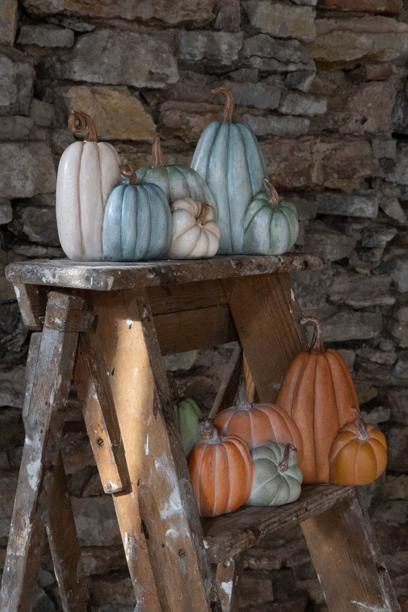 Dekoration Pumpor - 18 cm - Grön