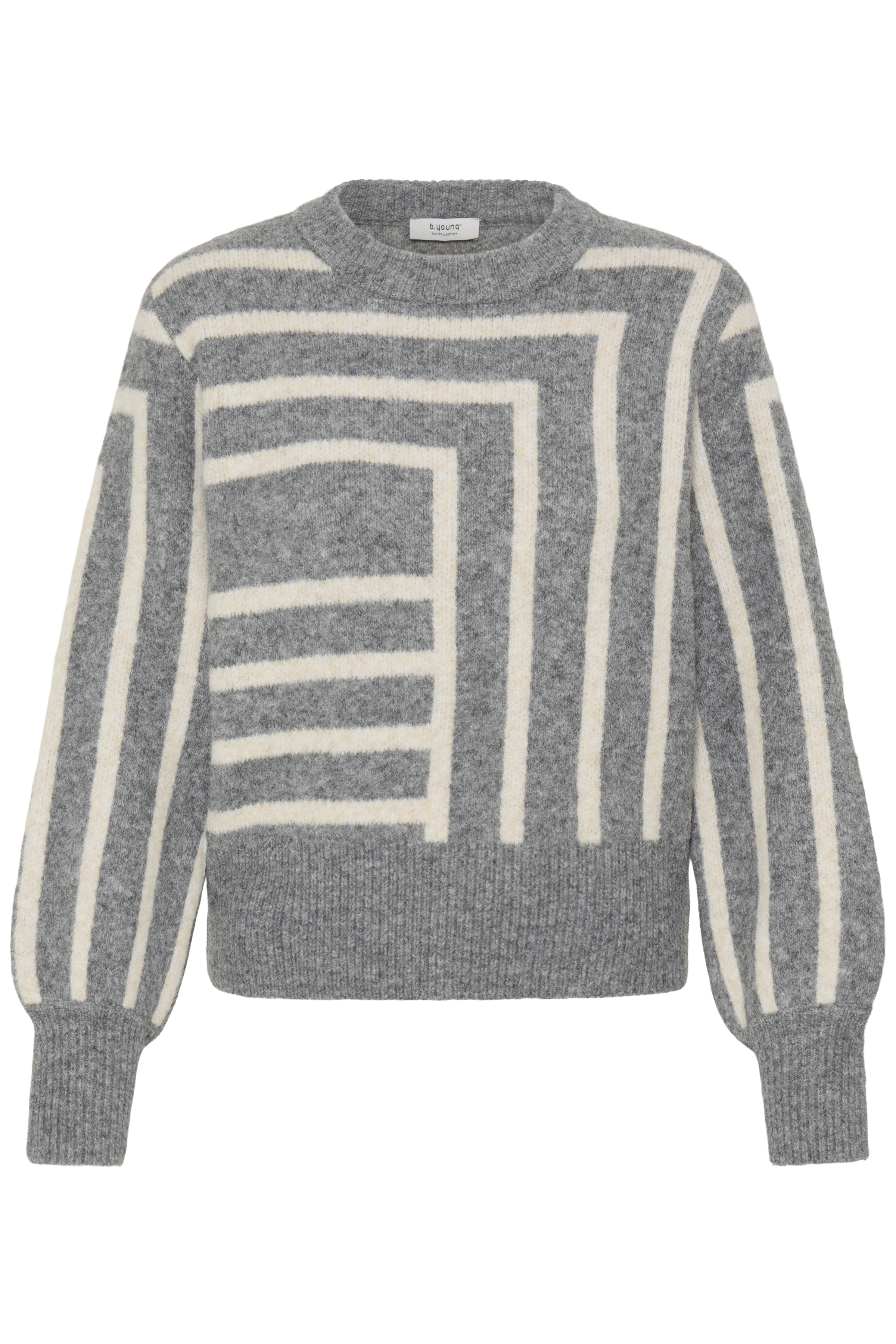 BYOMEA JUMPER 6 MID GREY MEL.  ABSTRACT