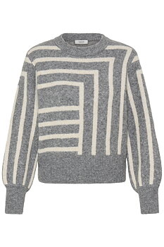 BYOMEA JUMPER 6 MID GREY MEL.  ABSTRACT