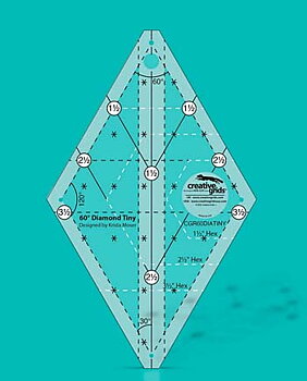 60° Tiny Diamond Linjal - Creative Grids Non-Slip