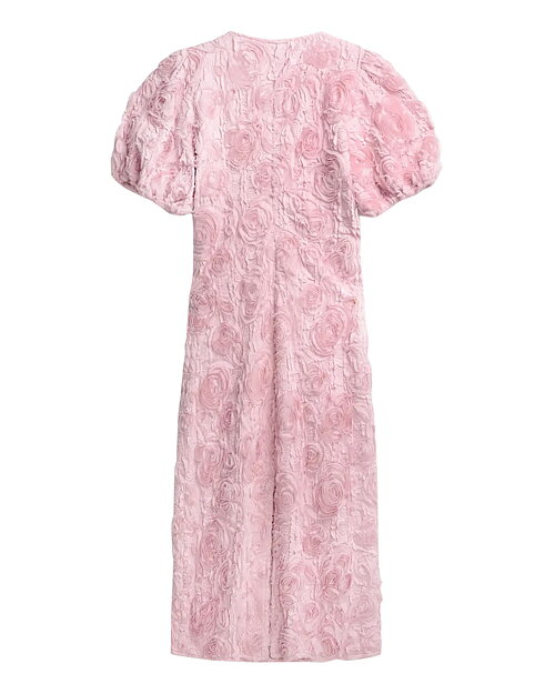 YAS x SYSTRARNA DELÉR Klänning Linnea puffärm ljusrosa spets - 6
