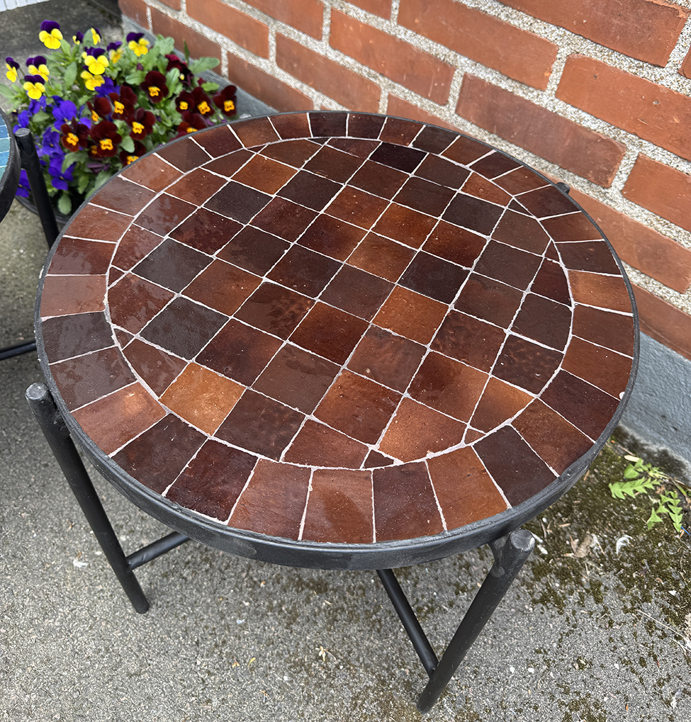 Mosaikbord  - Kastanj50cm
