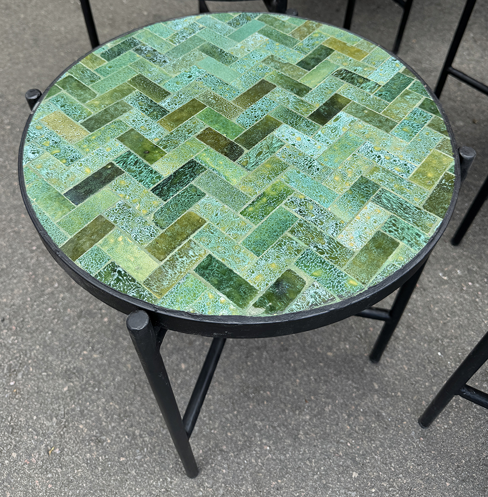Mosaikbord  - Mixedgreen40cm