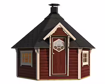 Grillkåta TOMTESGUGA 9,2 m2 - Röd