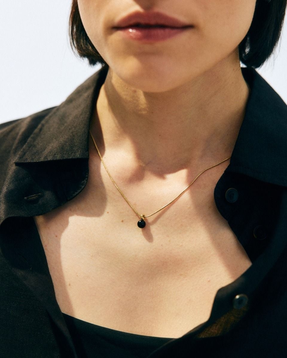 Aura Necklace S Black Gold - Edblad - 3