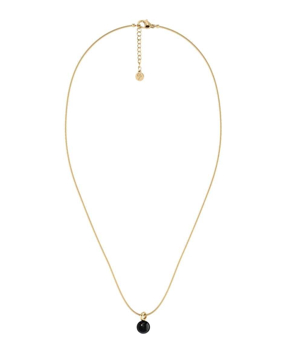 Aura Necklace S Black Gold - Edblad