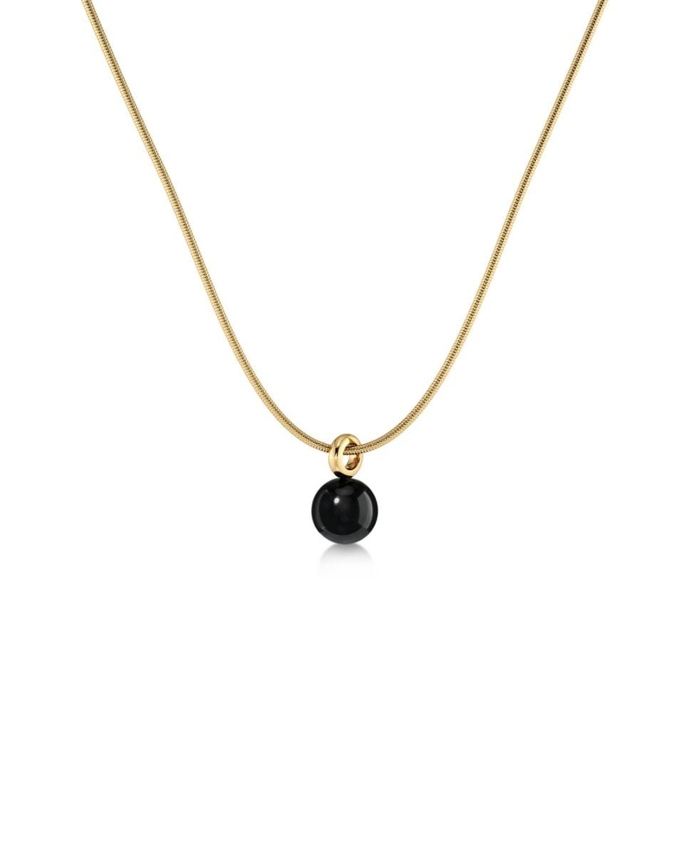 Aura Necklace S Black Gold - Edblad