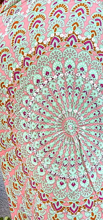 Sarong | Rosa/grön - med paljetter