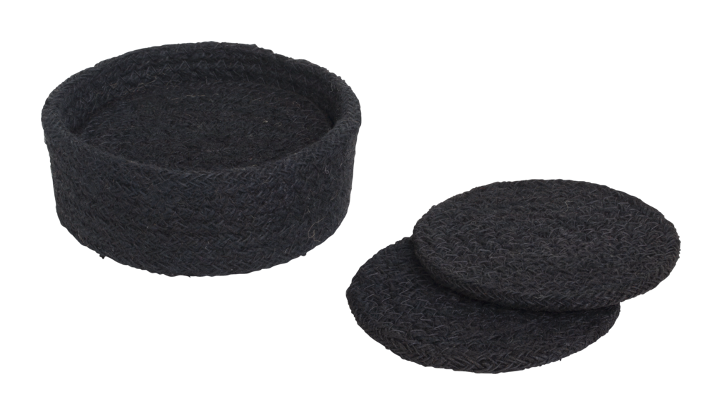 Dixie coaster Ella pure black d10,5cm