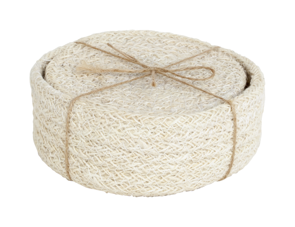 Dixie glass coaster Ella pure white d10,5cm - 2