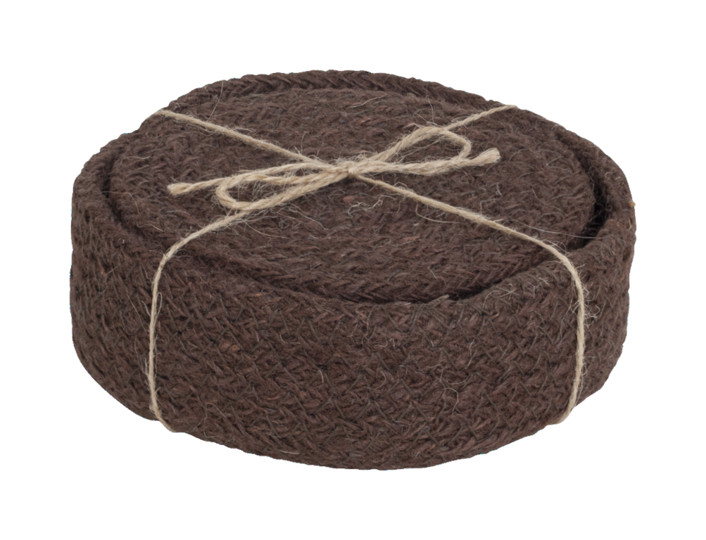 Dixie Glasunderlägg Ella pure brown d10,5cm - 2