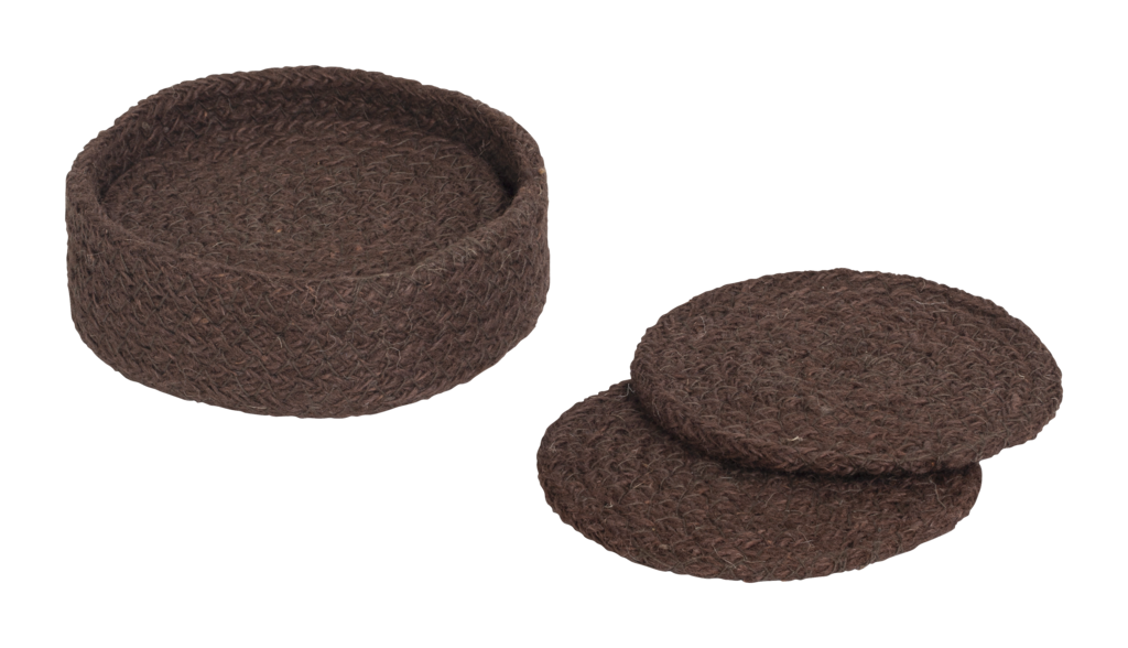 Dixie Glasunderlägg Ella pure brown d10,5cm