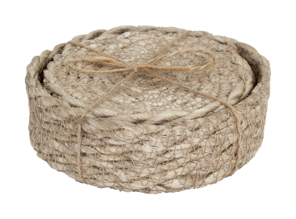 Dixie Glasunderlägg Elin twisted natural grey d10,5cm - 2