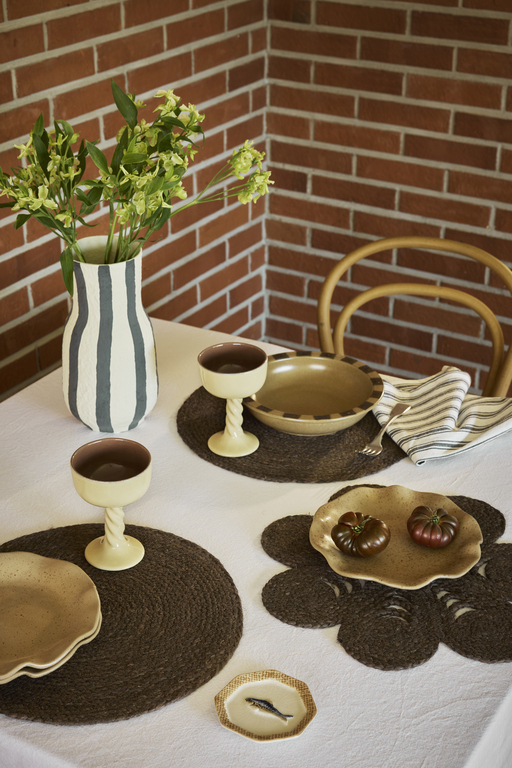 Dixie Bordstablett Elin anemone coffee d40cm - 3
