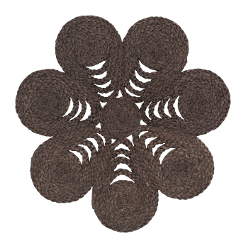 Dixie Bordstablett Elin anemone coffee d40cm