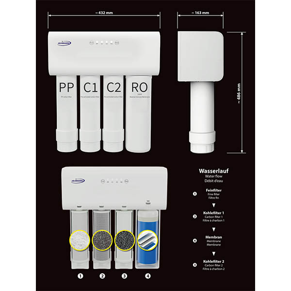 AO Shimiou 3800 utbytesfilter och membran - 5