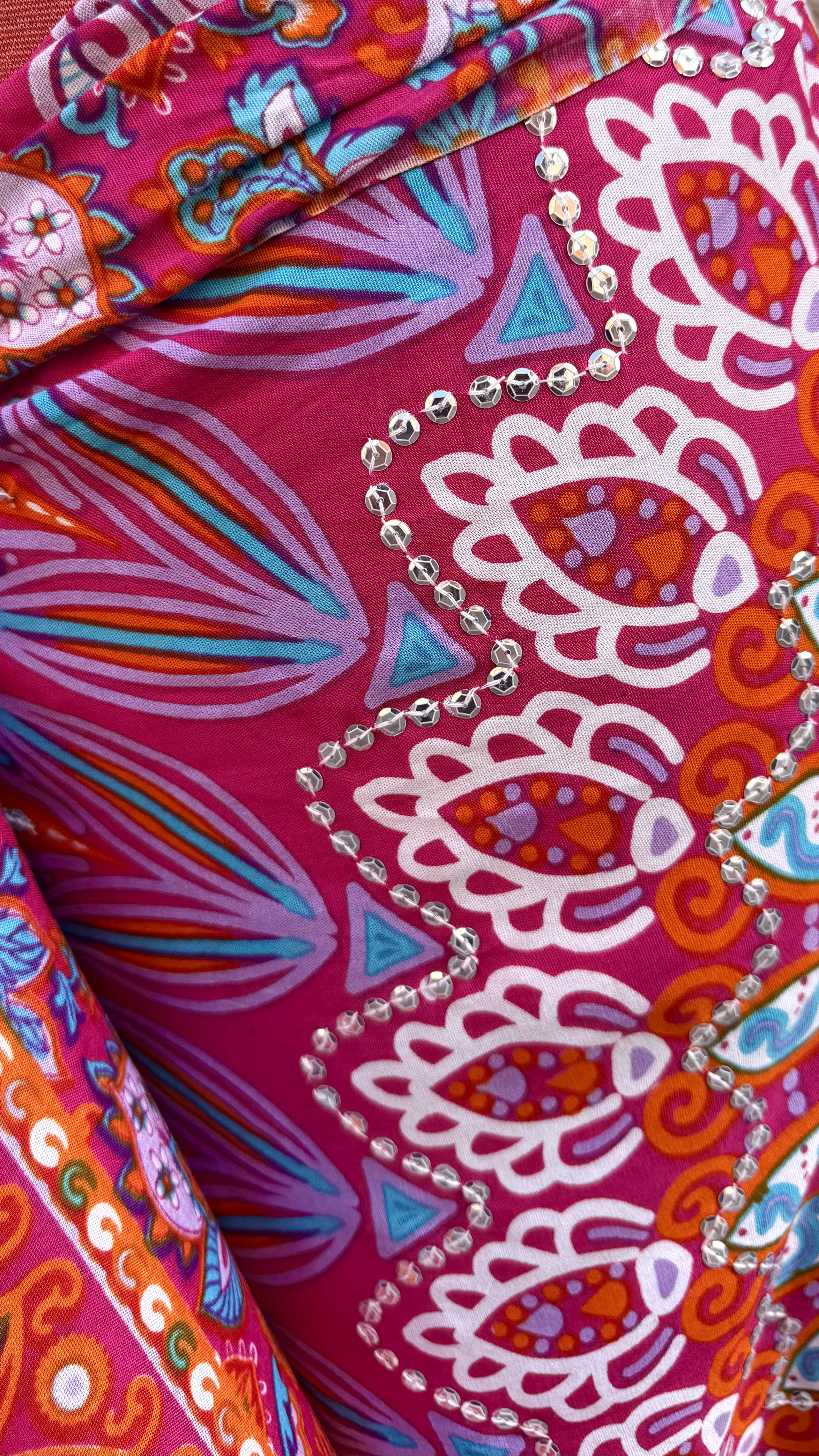 Sarong | fuchsia - med paljetter - 4