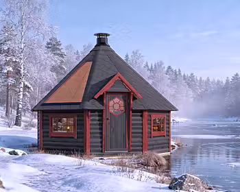 Grillkåta JAKTKOJA 14,9 m2 - Svart
