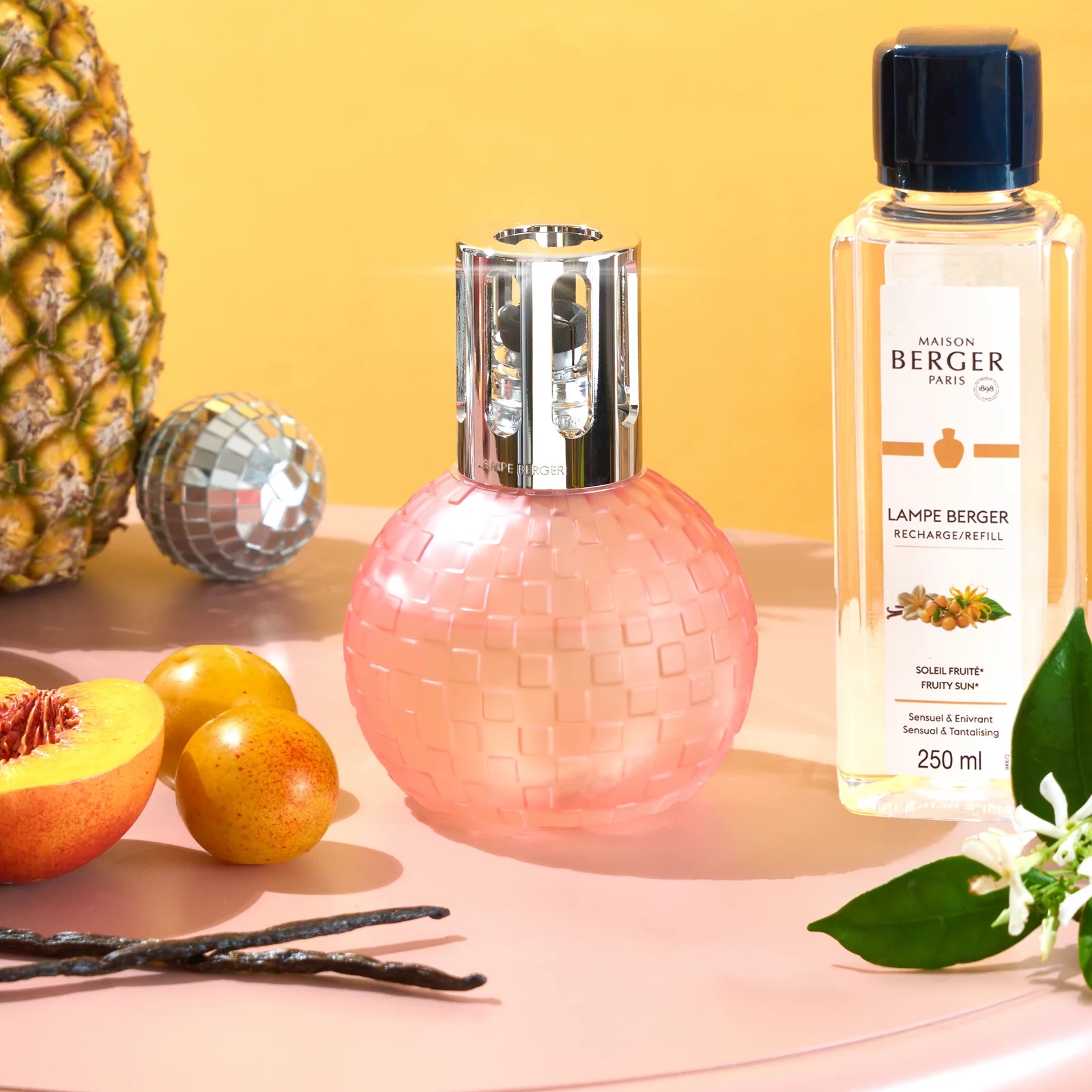 Maison Berger Presentset - Disco Estivale Peach - Doftlampa + 1 st Doft (Fruity Sun) - 2