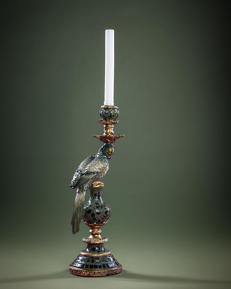Candlestick Parrot - 40 cm - Green